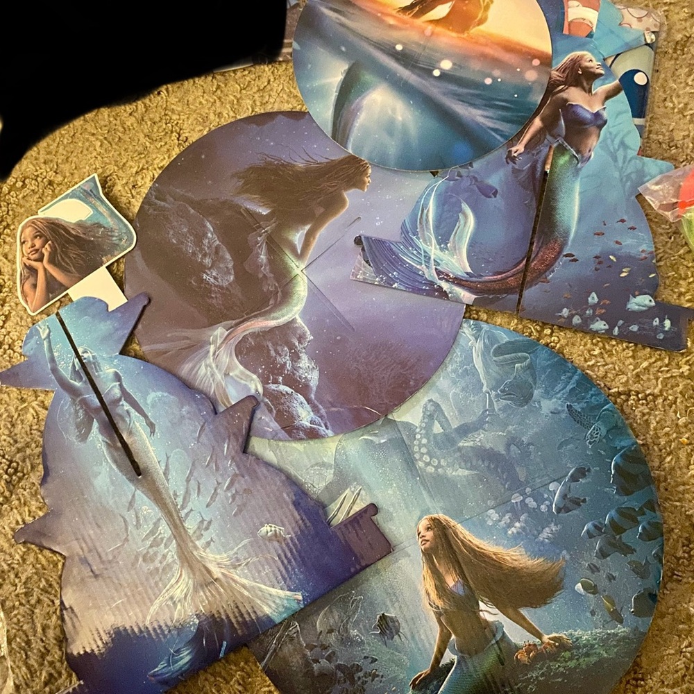 Live Action Disney’s Little Mermaid 3 tiered cardboard stand Party Decorations